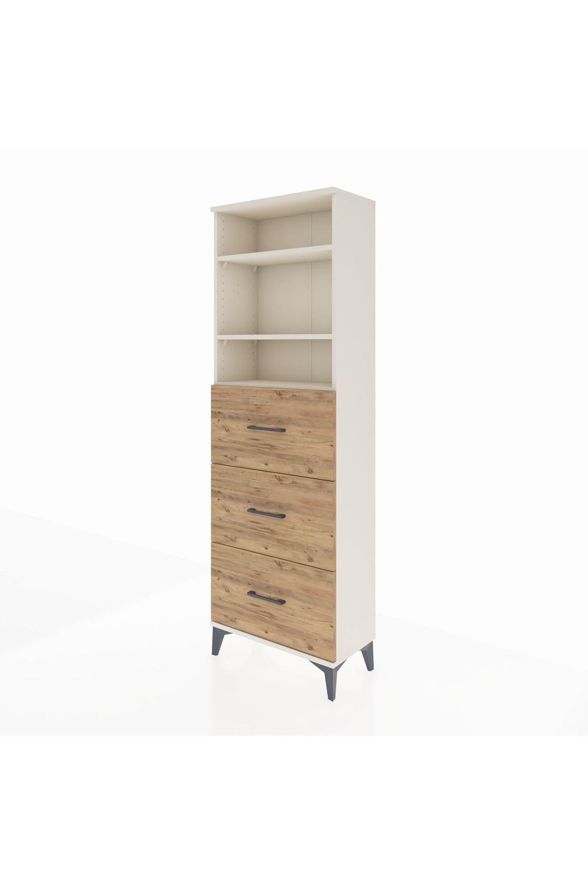Arges Dolap 3 Raflı 3 Çekmeceli 60x30x182 - S23M052V3A