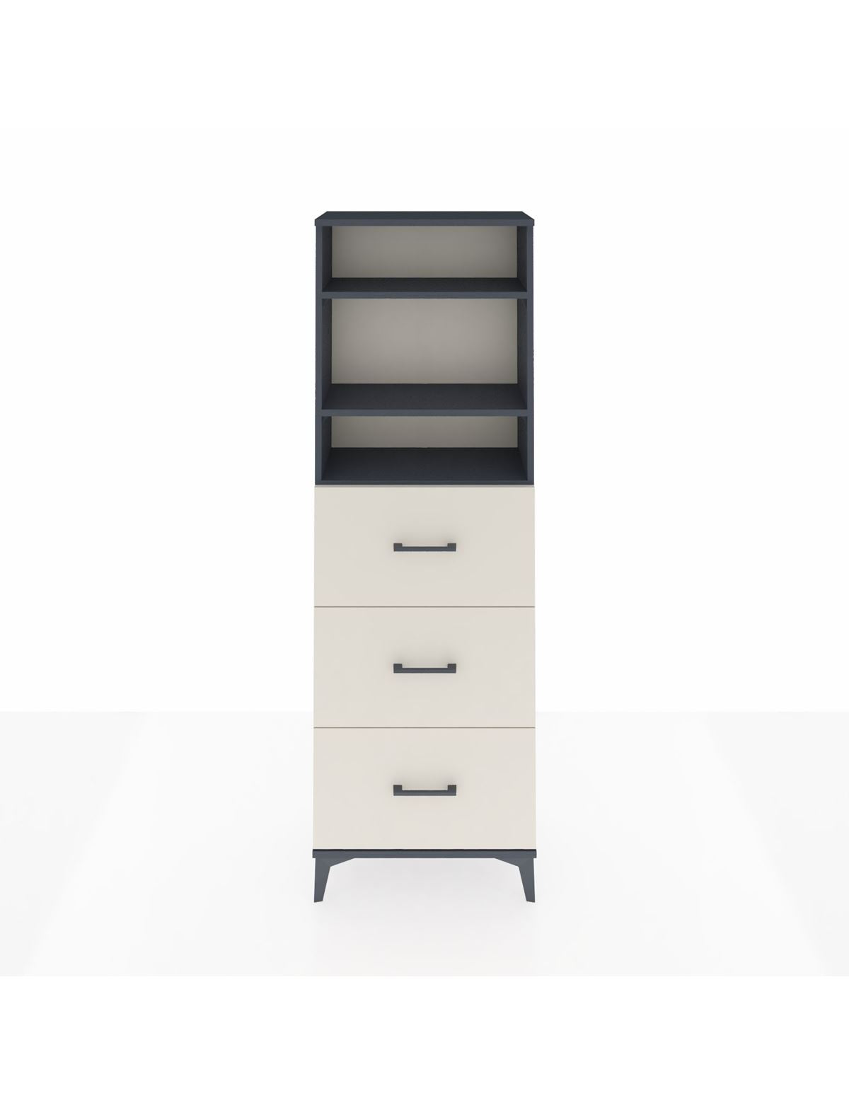 Arges Dolap 3 Raflı 3 Çekmeceli 60x30x182 - S23M052V4A