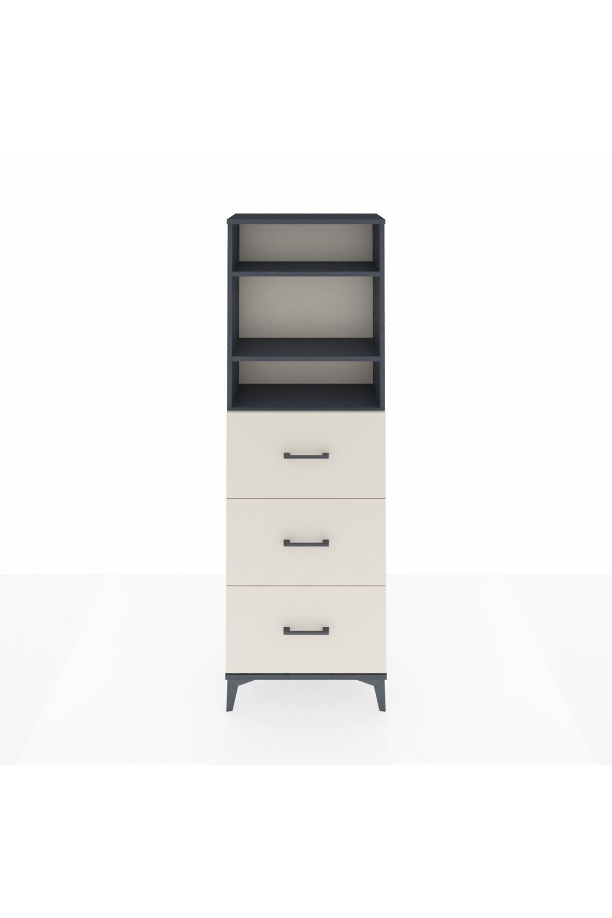 Arges Dolap 3 Raflı 3 Çekmeceli 60x30x182 - S23M052V4A
