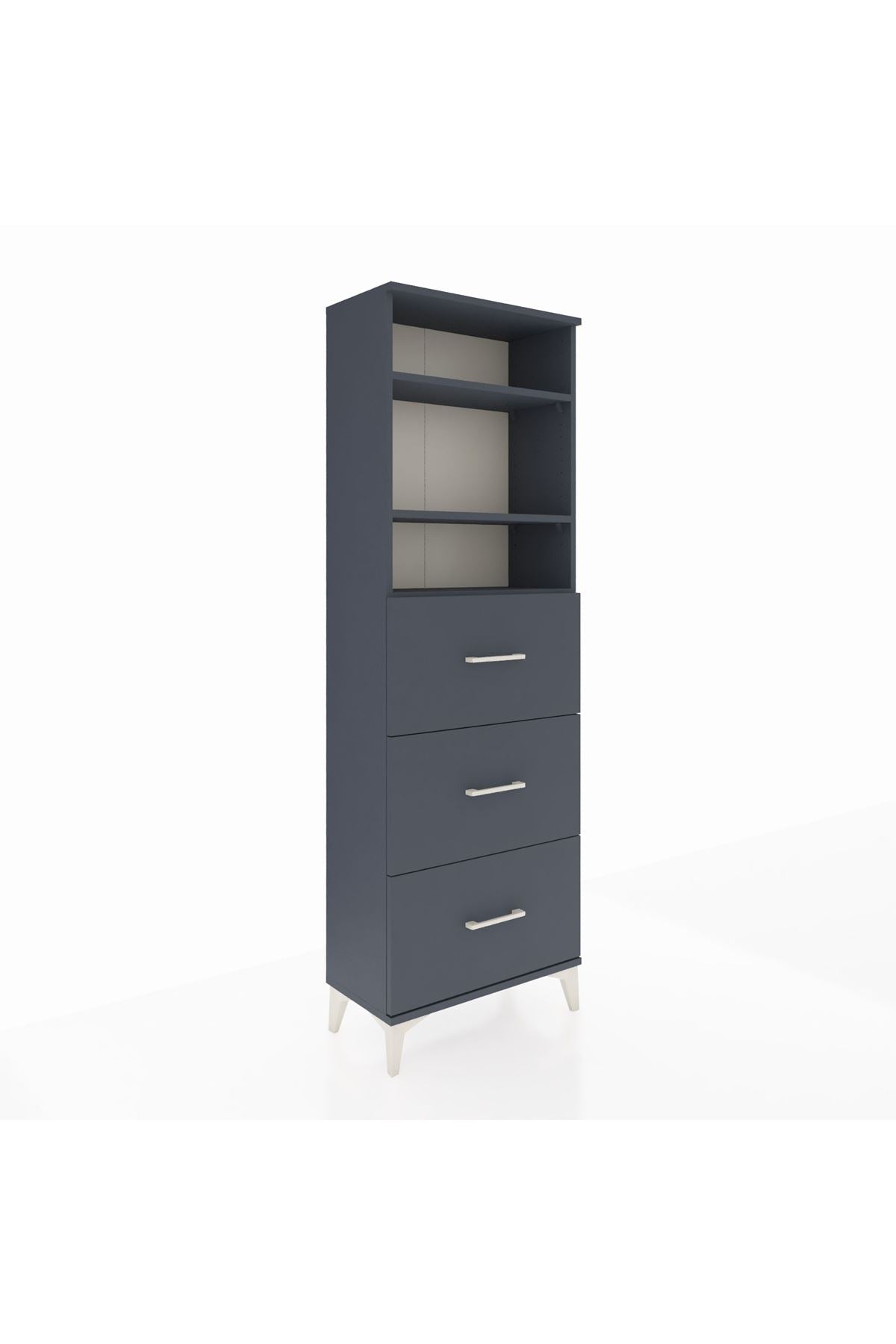 Arges Dolap 3 Raflı 3 Çekmeceli 60x30x182 - S23M052V5A