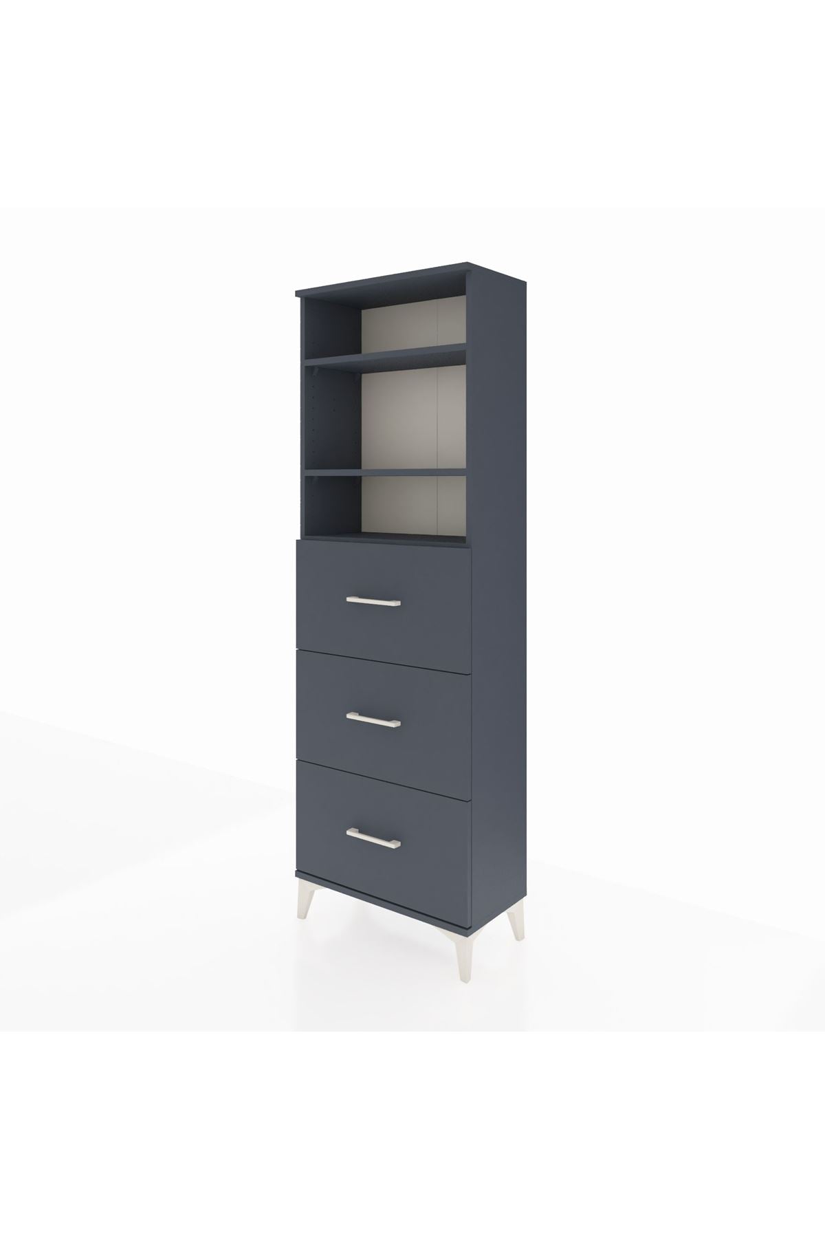 Arges Dolap 3 Raflı 3 Çekmeceli 60x30x182 - S23M052V5A