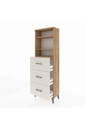 Arges Dolap 3 Raflı 3 Çekmeceli 60x30x182 - S23M052V7A