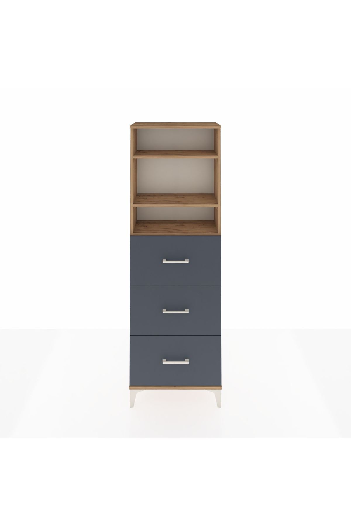 Arges Dolap 3 Raflı 3 Çekmeceli 60x30x182 - S23M052V8A