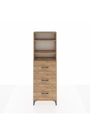 Arges Dolap 3 Raflı 3 Çekmeceli 60x30x182 - S23M052V9A