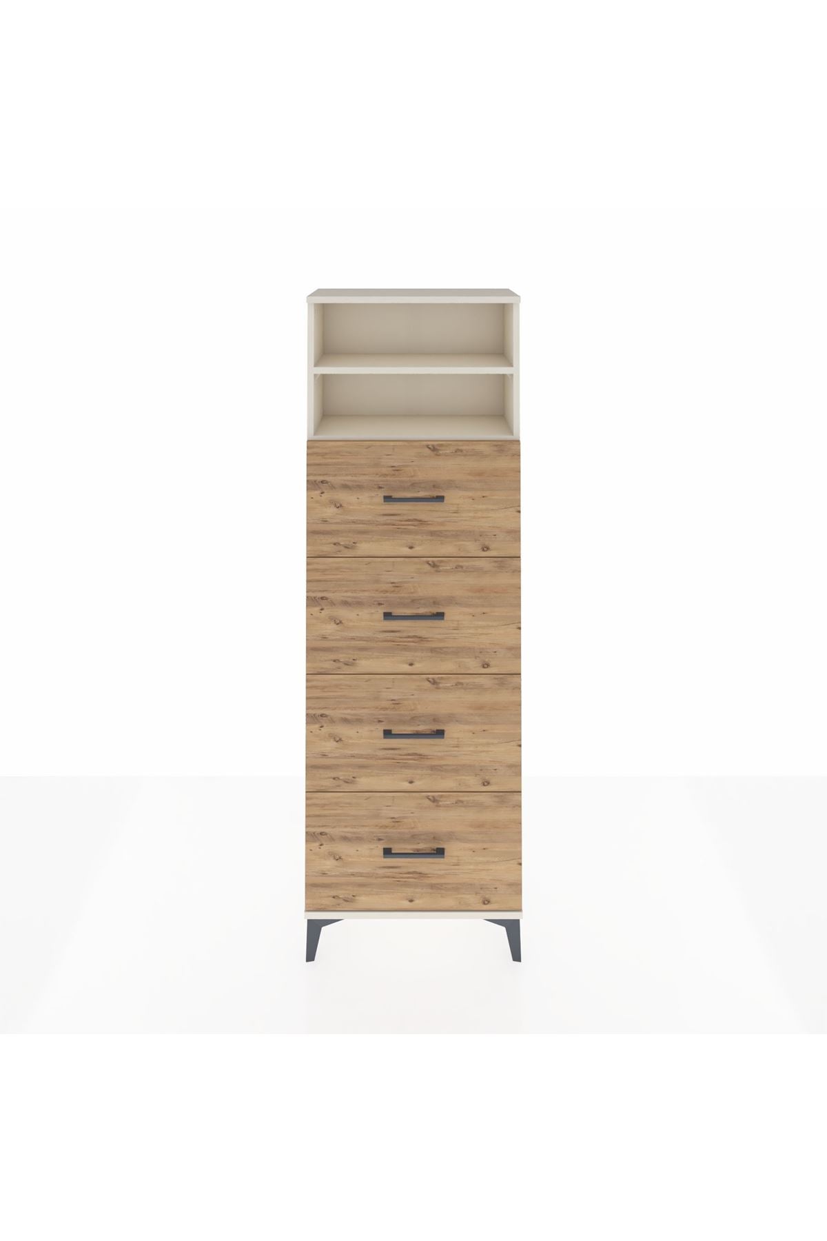 Arges Dolap 2 Raflı 4 Çekmeceli 60x30x182 - S23M053V3A