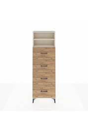 Arges Dolap 2 Raflı 4 Çekmeceli 60x30x182 - S23M053V3A