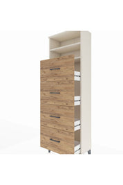Arges Dolap 2 Raflı 4 Çekmeceli 60x30x182 - S23M053V3A