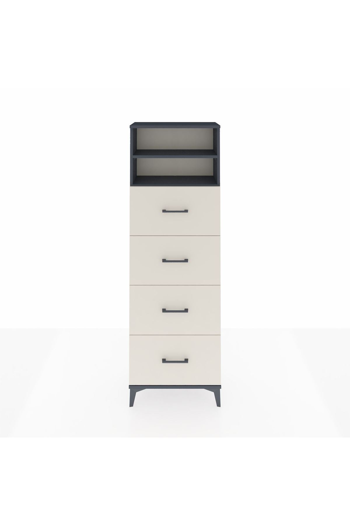 Arges Dolap 2 Raflı 4 Çekmeceli 60x30x182 - S23M053V4A