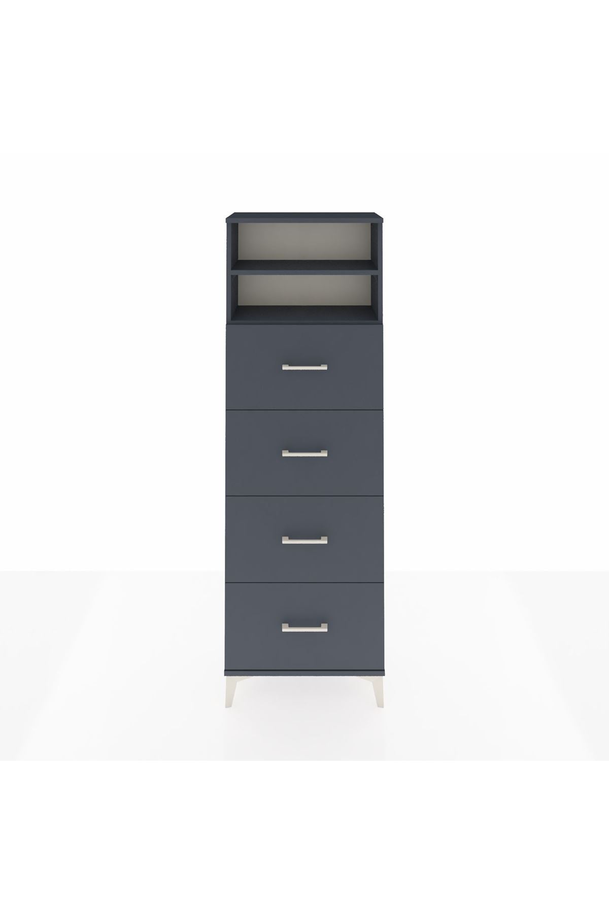 Arges Dolap 2 Raflı 4 Çekmeceli 60x30x182 - S23M053V5A