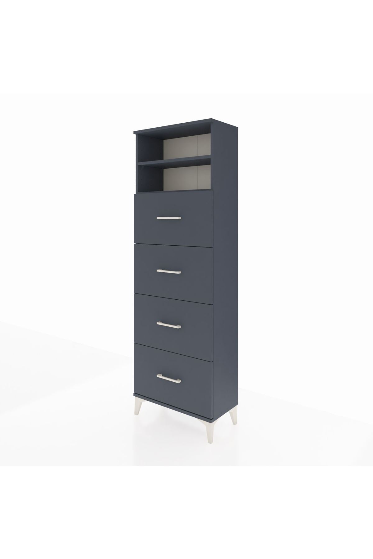Arges Dolap 2 Raflı 4 Çekmeceli 60x30x182 - S23M053V5A