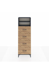 Arges Dolap 2 Raflı 4 Çekmeceli 60x30x182
