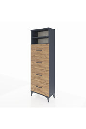 Arges Dolap 2 Raflı 4 Çekmeceli 60x30x182 - S23M053V6A
