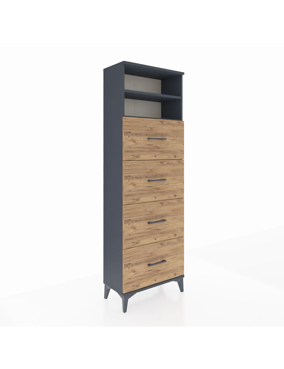 Arges Dolap 2 Raflı 4 Çekmeceli 60x30x182 - S23M053V6A