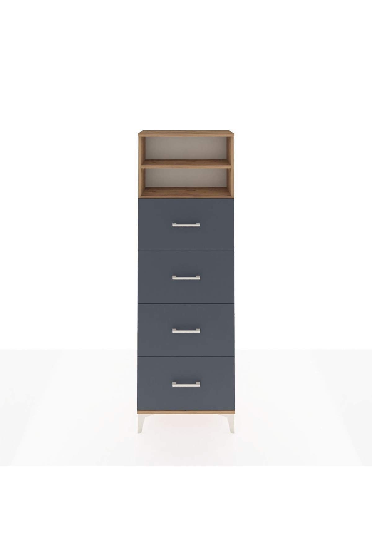 Arges Dolap 2 Raflı 4 Çekmeceli 60x30x182 - S23M053V8A