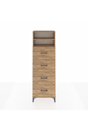 Arges Dolap 2 Raflı 4 Çekmeceli 60x30x182 - S23M053V9A