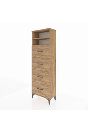 Arges Dolap 2 Raflı 4 Çekmeceli 60x30x182 - S23M053V9A