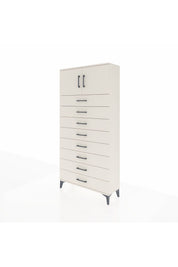 Arges Dolap Tek Raflı 8 Çekmeceli 2 Kapaklı 88x30x182 - S24M001V1A