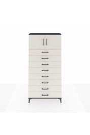 Arges Dolap Tek Raflı 8 Çekmeceli 2 Kapaklı 88x30x182 - S24M001V4A