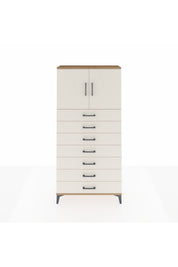 Arges Dolap 2 Raflı 7 Çekmeceli 2 Kapaklı 88x30x182 - S24M002V7A