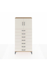 Arges Dolap 2 Raflı 7 Çekmeceli 2 Kapaklı 88x30x182