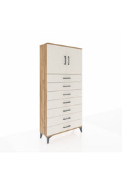 Arges Dolap 2 Raflı 7 Çekmeceli 2 Kapaklı 88x30x182 - S24M002V7A