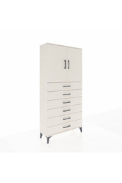 Arges Dolap 2 Raflı 6 Çekmeceli 2 Kapaklı 88x30x182 - S24M003V1A
