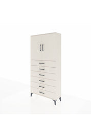 Arges Dolap 2 Raflı 6 Çekmeceli 2 Kapaklı 88x30x182 - S24M003V1A