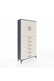Arges Dolap 2 Raflı 6 Çekmeceli 2 Kapaklı 88x30x182 - S24M003V4A