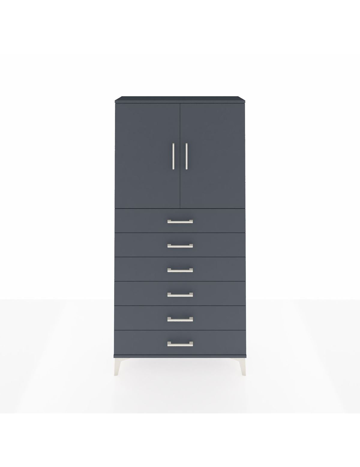 Arges Dolap 2 Raflı 6 Çekmeceli 2 Kapaklı 88x30x182 - S24M003V5A