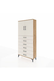 Arges Dolap 2 Raflı 6 Çekmeceli 2 Kapaklı 88x30x182 - S24M003V7A