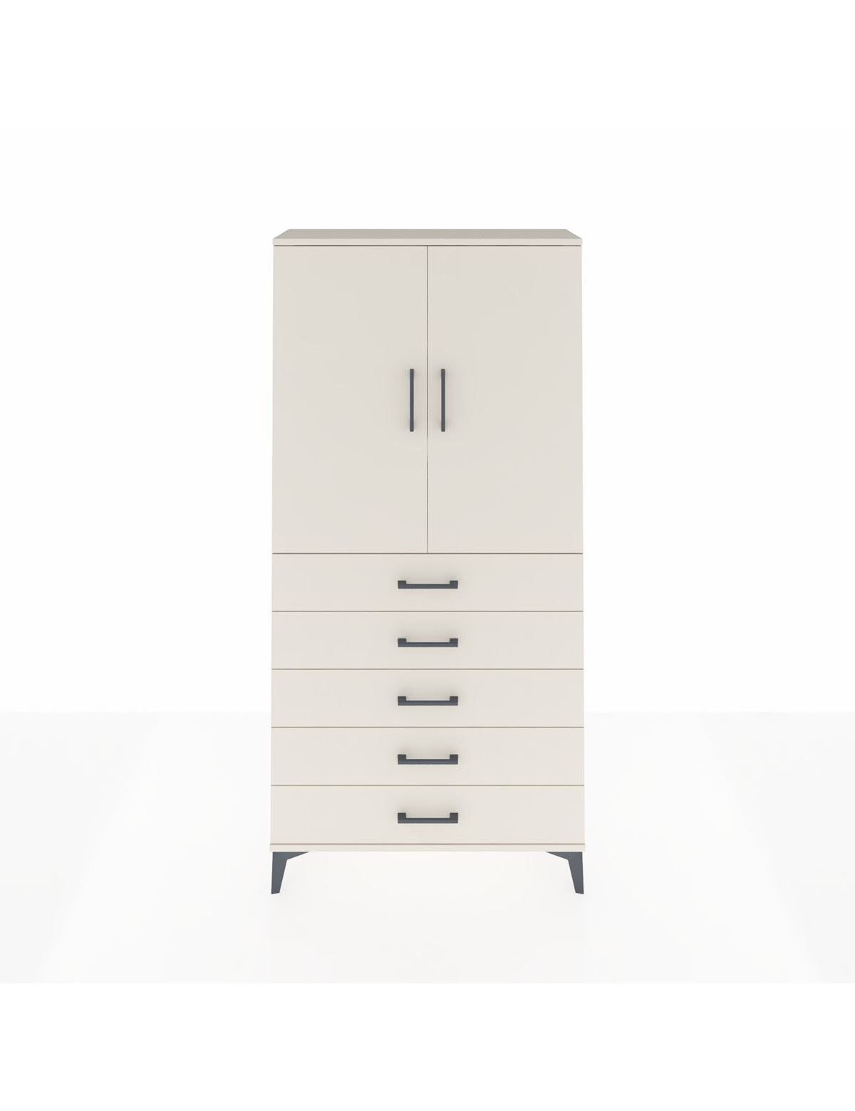 Arges Dolap 3 Raflı 5 Çekmeceli 2 Kapaklı 88x30x182 - S24M004V1A