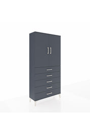 Arges Dolap 3 Raflı 5 Çekmeceli 2 Kapaklı 88x30x182 - S24M004V5A