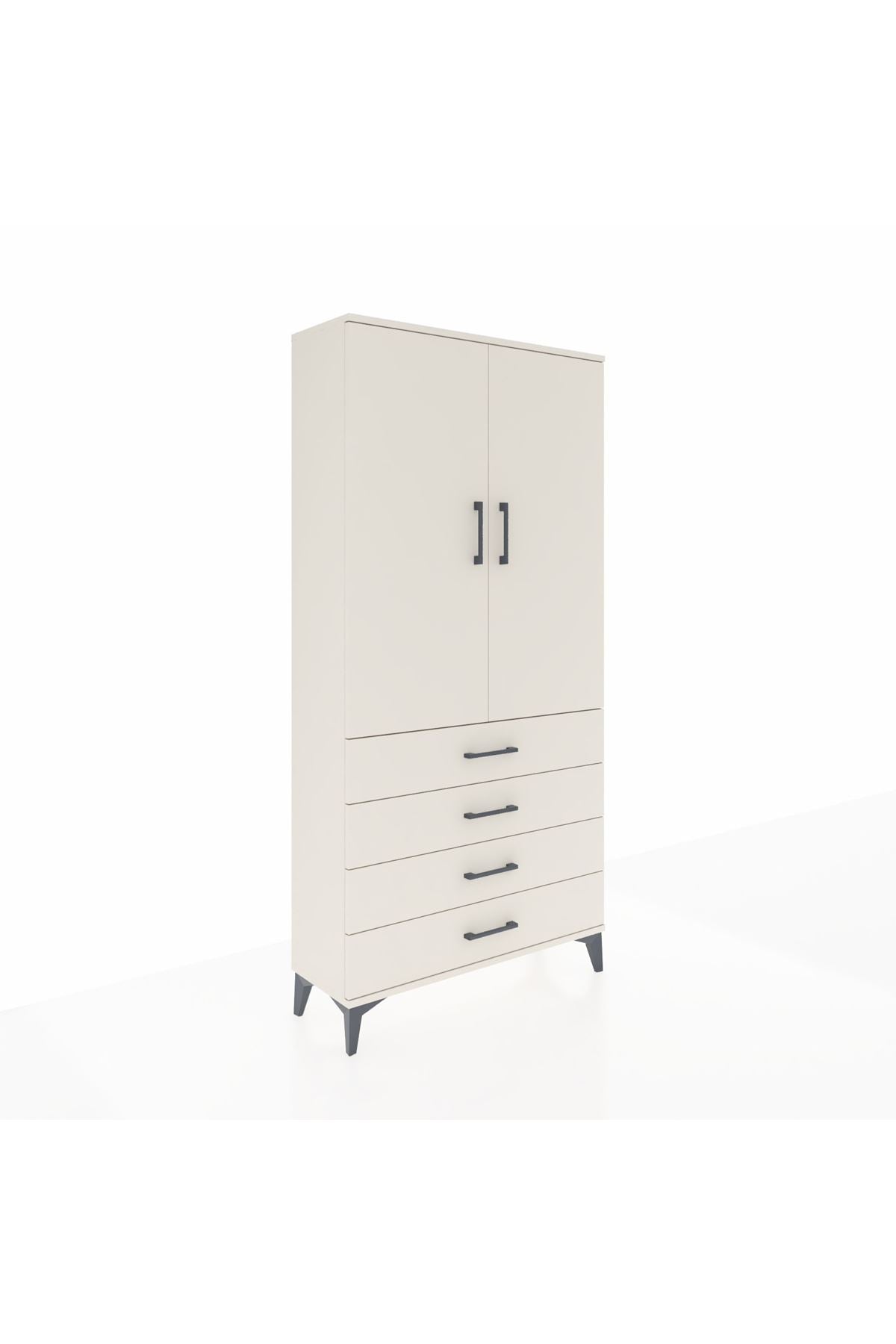 Arges Dolap 3 Raflı 4 Çekmeceli 2 Kapaklı 88x30x182 - S24M005V1A