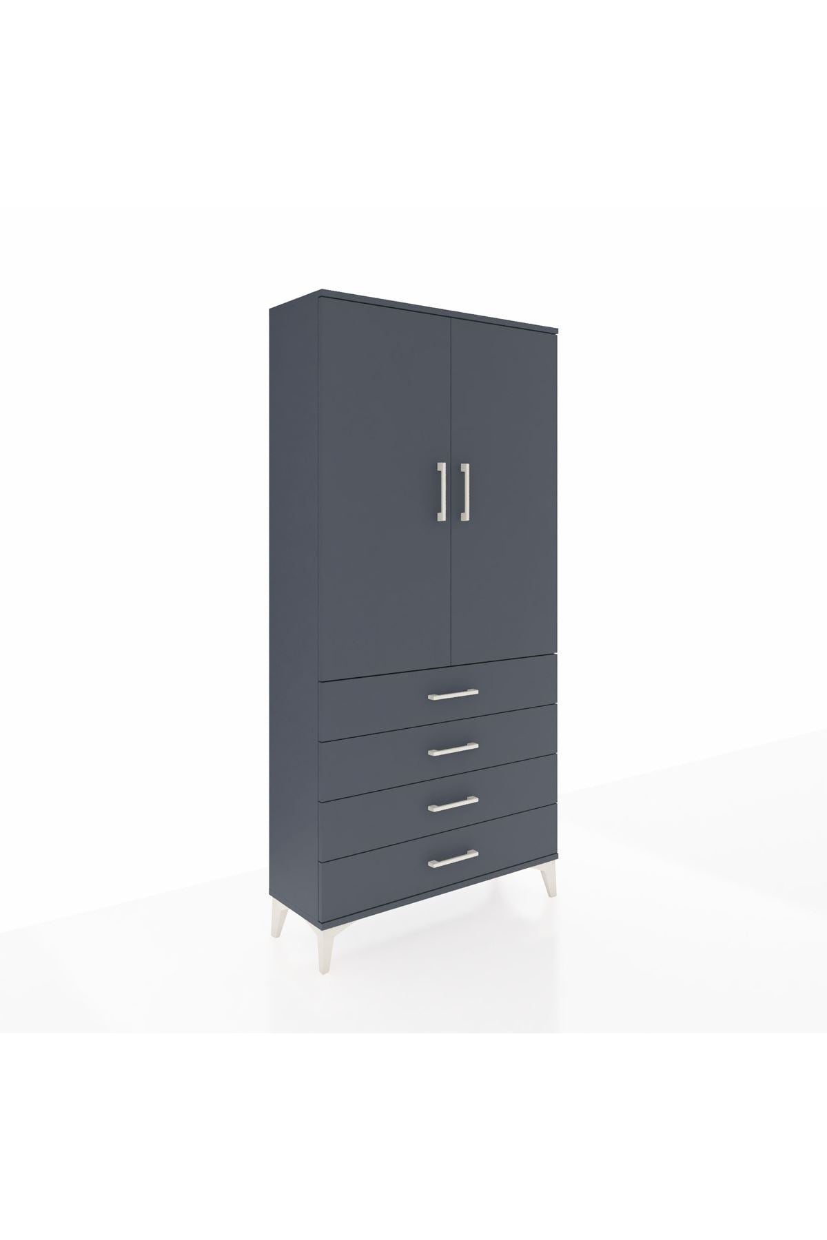 Arges Dolap 3 Raflı 4 Çekmeceli 2 Kapaklı 88x30x182 - S24M005V5A