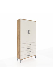 Arges Dolap 3 Raflı 4 Çekmeceli 2 Kapaklı 88x30x182 - S24M005V7A