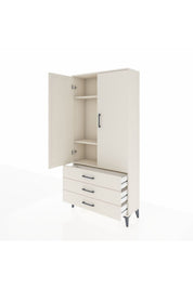 Arges Dolap 3 Raflı 3 Çekmeceli 2 Kapaklı 88x30x182 - S24M006V1A