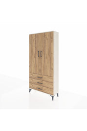 Arges Dolap 3 Raflı 3 Çekmeceli 2 Kapaklı 88x30x182 - S24M006V3A