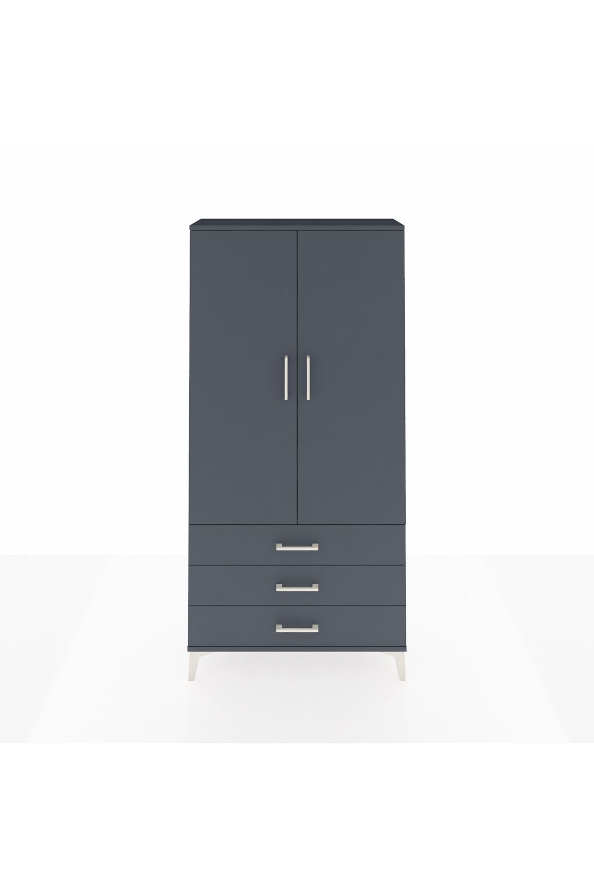 Arges Dolap 3 Raflı 3 Çekmeceli 2 Kapaklı 88x30x182 - S24M006V5A