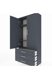 Arges Dolap 3 Raflı 3 Çekmeceli 2 Kapaklı 88x30x182 - S24M006V5A