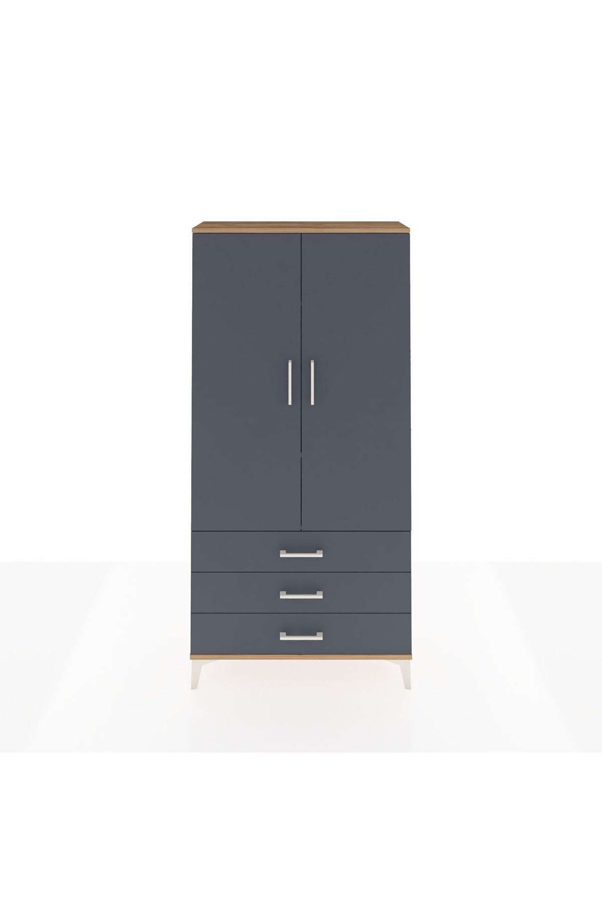 Arges Dolap 3 Raflı 3 Çekmeceli 2 Kapaklı 88x30x182 - S24M006V8A