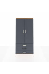Arges Dolap 3 Raflı 3 Çekmeceli 2 Kapaklı 88x30x182