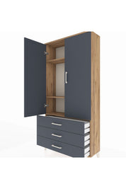 Arges Dolap 3 Raflı 3 Çekmeceli 2 Kapaklı 88x30x182 - S24M006V8A