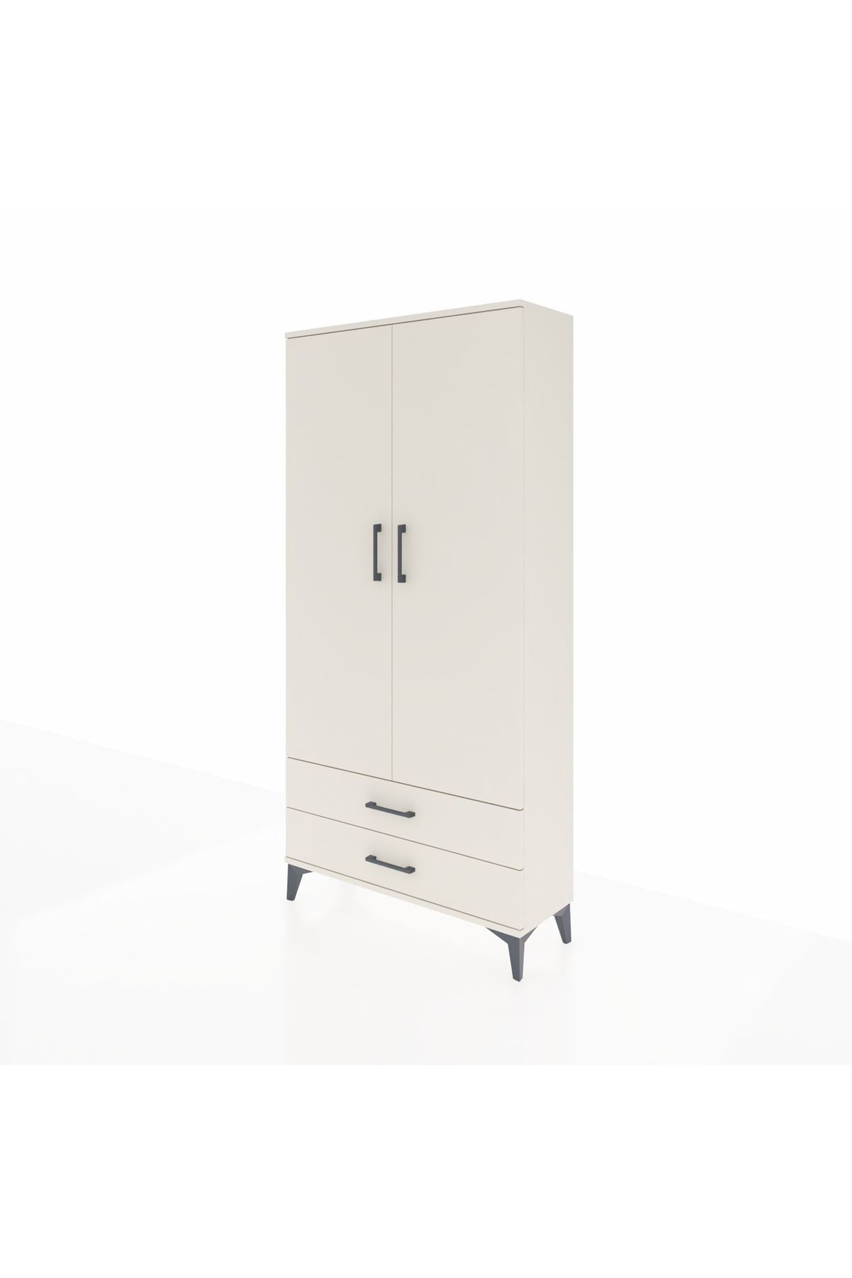 Arges Dolap 4 Raflı 2 Çekmeceli 2 Kapaklı 88x30x182 - S24M007V1A
