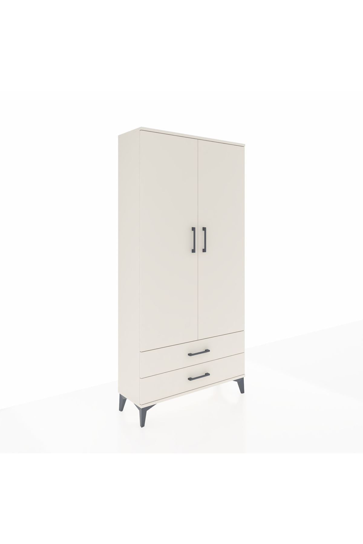 Arges Dolap 4 Raflı 2 Çekmeceli 2 Kapaklı 88x30x182 - S24M007V1A