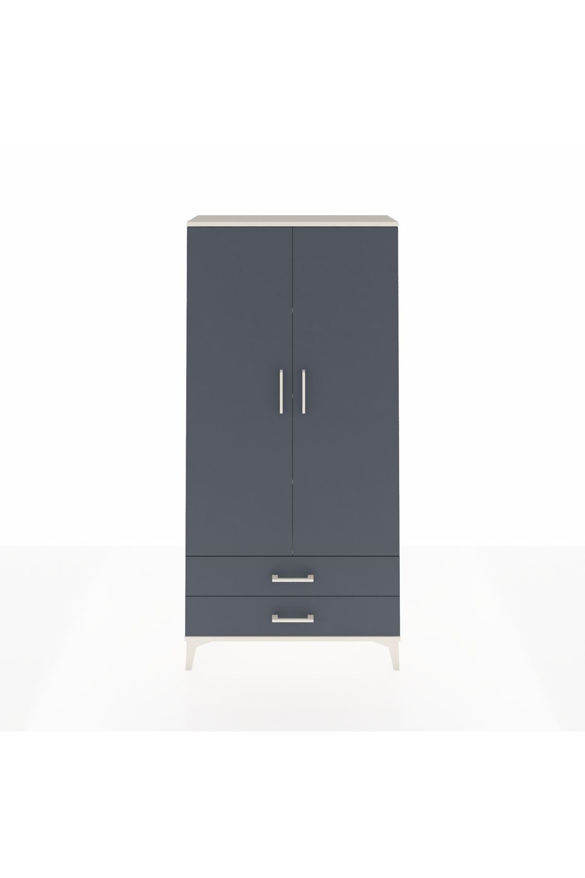 Arges Dolap 4 Raflı 2 Çekmeceli 2 Kapaklı 88x30x182 - S24M007V2A
