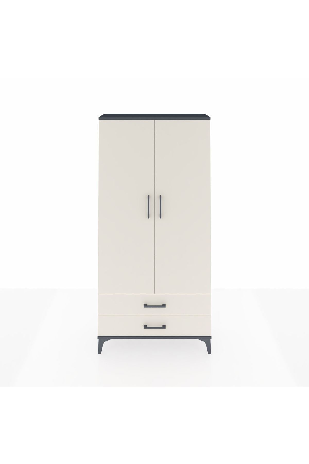Arges Dolap 4 Raflı 2 Çekmeceli 2 Kapaklı 88x30x182 - S24M007V4A