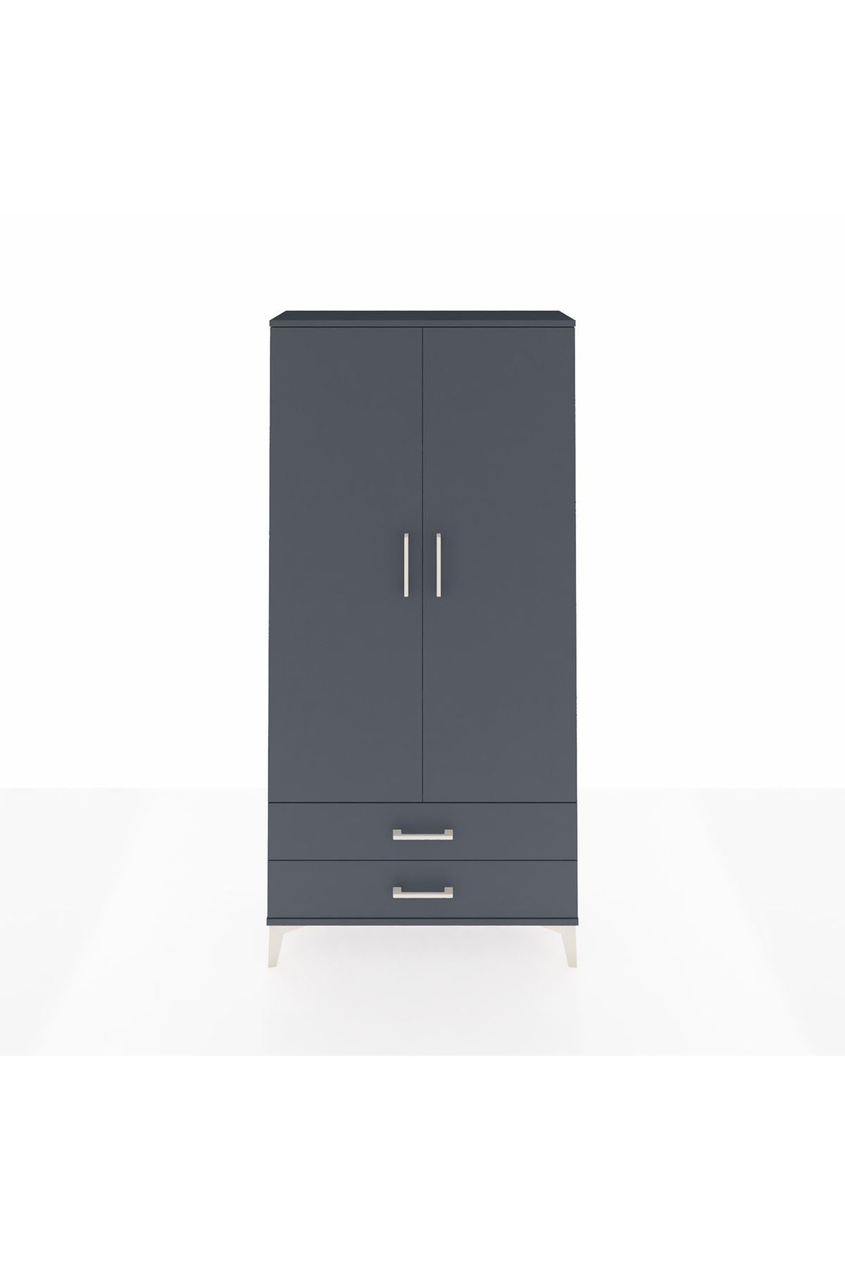 Arges Dolap 4 Raflı 2 Çekmeceli 2 Kapaklı 88x30x182 - S24M007V5A