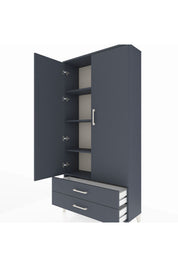 Arges Dolap 4 Raflı 2 Çekmeceli 2 Kapaklı 88x30x182 - S24M007V5A