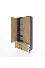 Arges Dolap 4 Raflı 2 Çekmeceli 2 Kapaklı 88x30x182 - S24M007V6A