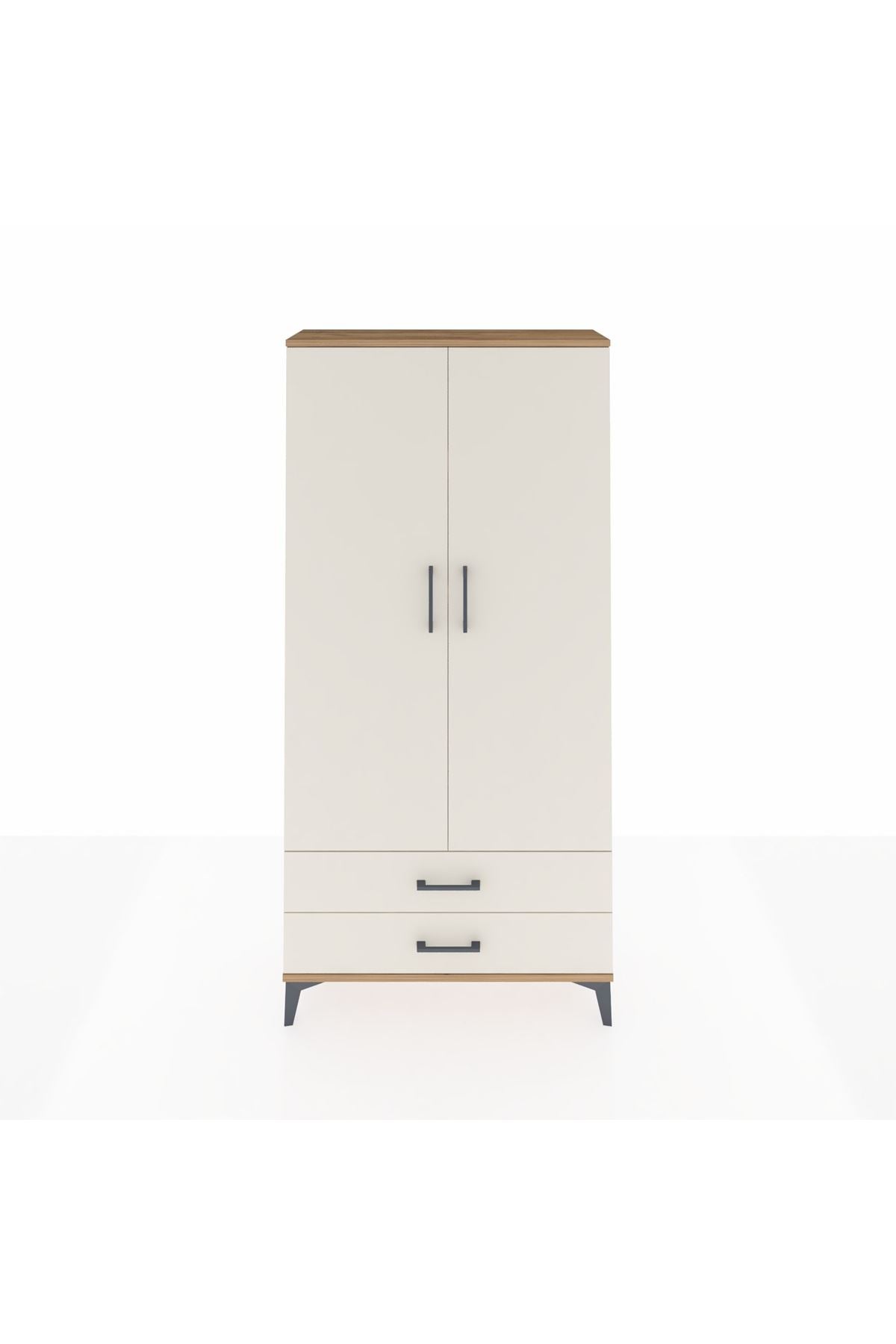 Arges Dolap 4 Raflı 2 Çekmeceli 2 Kapaklı 88x30x182 - S24M007V7A